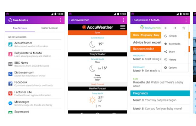 Illustration de l'application Free Basics Illustration de l'application Free Basics