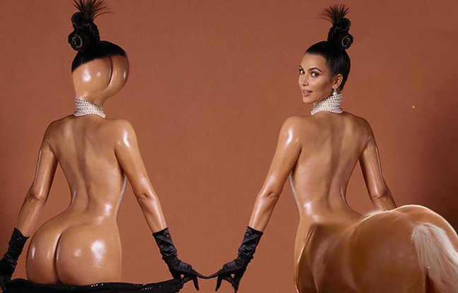 Des détournements de la photo de Kim Kardashian pour «Paper Magazine». Des détournements de la photo de Kim Kardashian pour «Paper Magazine».