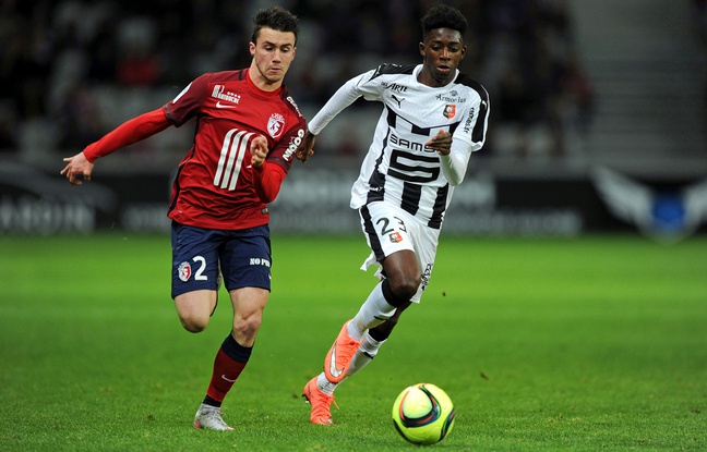 Ousmane Dembélé (à d.), ici à la poursuite du Lillois Sébastien Corchia, a évité une 3e défaite consécutive aux Rennais. Ousmane Dembélé (à d.), ici à la poursuite du Lillois Sébastien Corchia, a évité une 3e défaite consécutive aux Rennais.