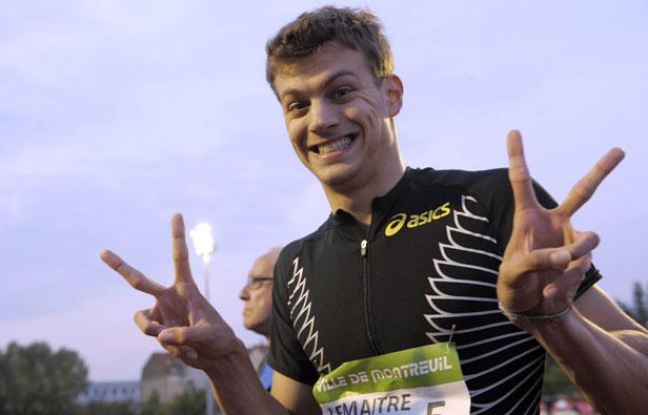 L'athlète français, Christophe Lemaître, lors de son record de France du 100m le 8 juin 2011. L'athlète français, Christophe Lemaître, lors de son record de France du 100m le 8 juin 2011.