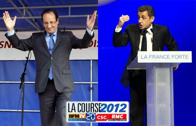 François Hollande à Hirson et Nicolas Saroky à Longjumeau en meeting le 24 avril. François Hollande à Hirson et Nicolas Saroky à Longjumeau en meeting le 24 avril.