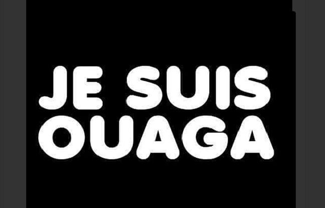 Le slogan #JeSuisOuaga a fait son apparition sur Twitter, après l'attaque djihadiste de Ouagadougou, au Burkina, le 15 janvier 2016. Le slogan #JeSuisOuaga a fait son apparition sur Twitter, après l'attaque djihadiste de Ouagadougou, au Burkina, le 15 janvier 2016.