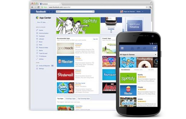 Un aperçu de l'App Center, boutique d'applications de Facebook. Un aperçu de l'App Center, boutique d'applications de Facebook.