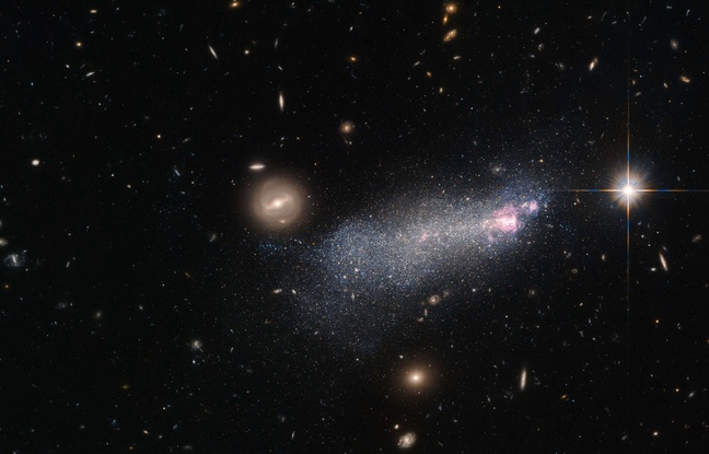Illustration: une galaxie observée par Hubble. Illustration: une galaxie observée par Hubble.