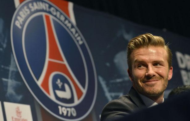 David Beckham lors de sa conférence de presse de présentation, le 31 janvier 2013 David Beckham lors de sa conférence de presse de présentation, le 31 janvier 2013