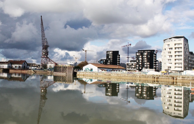 Le 18 janvier 2015, quartier des Bassins à Flot à Bordeaux Le 18 janvier 2015, quartier des Bassins à Flot à Bordeaux