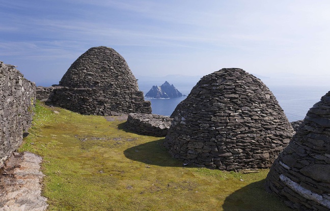 Les cabanes de pierre de l'île irlandaise de Skellig Michael, où ont été tournées des scènes de deux «Star Wars». Les cabanes de pierre de l'île irlandaise de Skellig Michael, où ont été tournées des scènes de deux «Star Wars».
