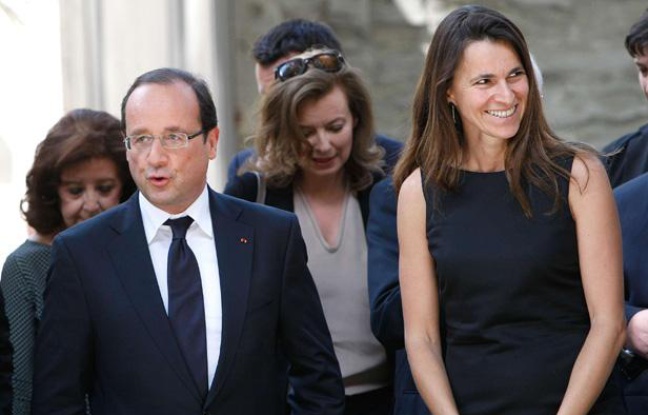 François Hollande, Valérie Trierweiler et Aurélie Filipetti à Avignon (Vaucluse), le 15 juillet 2012. François Hollande, Valérie Trierweiler et Aurélie Filipetti à Avignon (Vaucluse), le 15 juillet 2012.