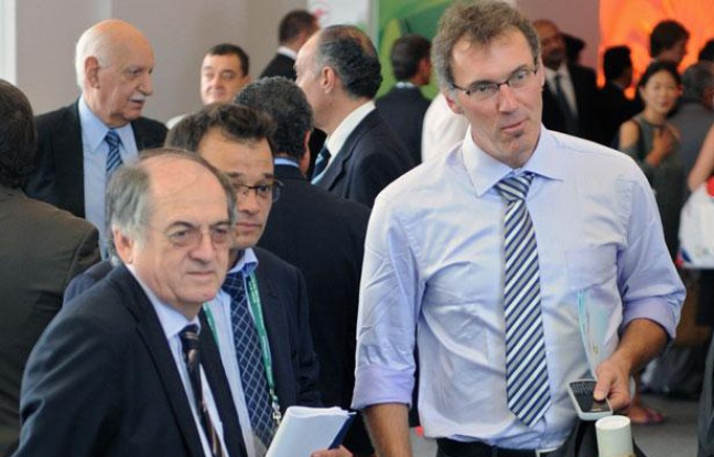 Noël Le Graët et Laurent Blanc à Rio de Janeiro, le 30 juin 2011. Noël Le Graët et Laurent Blanc à Rio de Janeiro, le 30 juin 2011.