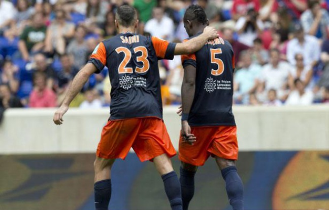Les Montpelliérais Saihi et Bedimo lors du trophée des champions, le 28 juillet 2012 Les Montpelliérais Saihi et Bedimo lors du trophée des champions, le 28 juillet 2012