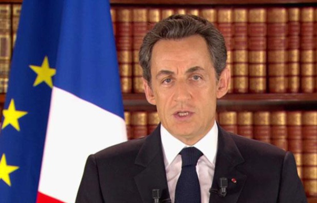 Nicolas Sarkozy lors de son intervention télévisée, le 27 février 2011. Nicolas Sarkozy lors de son intervention télévisée, le 27 février 2011.