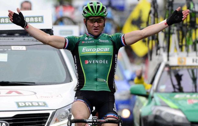 Le Français Thomas Voeckler (Europcar), le 11 avril 2012, en Belgique. Le Français Thomas Voeckler (Europcar), le 11 avril 2012, en Belgique.
