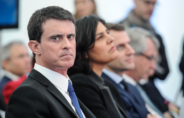 Manuel Valls, Myriam El Khomri et Emmanuel Macron (de gauche à droite) lors de leur visite dans le Haut-Rhin. AFP / SEBASTIEN BOZON Manuel Valls, Myriam El Khomri et Emmanuel Macron (de gauche à droite) lors de leur visite dans le Haut-Rhin. AFP / SEBASTIEN BOZON