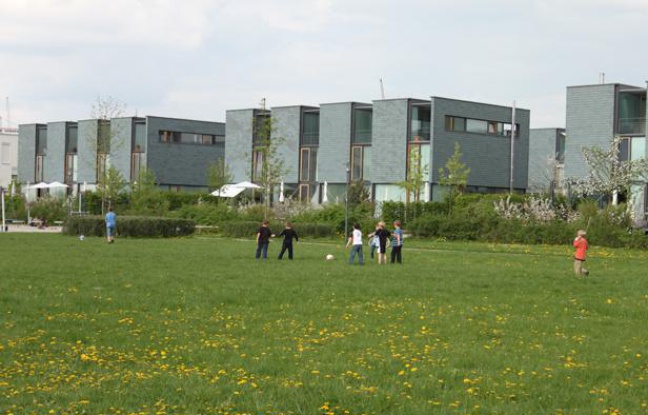 Le nouveau quartier de Messestadt Riem, à Munich, le 6 mai 2013. Le nouveau quartier de Messestadt Riem, à Munich, le 6 mai 2013.