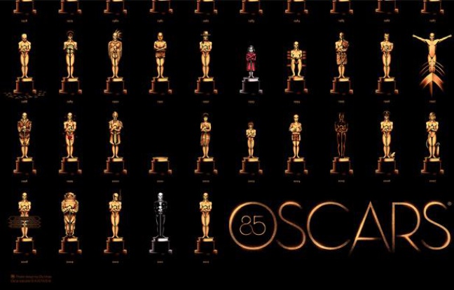 Une partie de l'affiche des Oscars 2013. Une partie de l'affiche des Oscars 2013.
