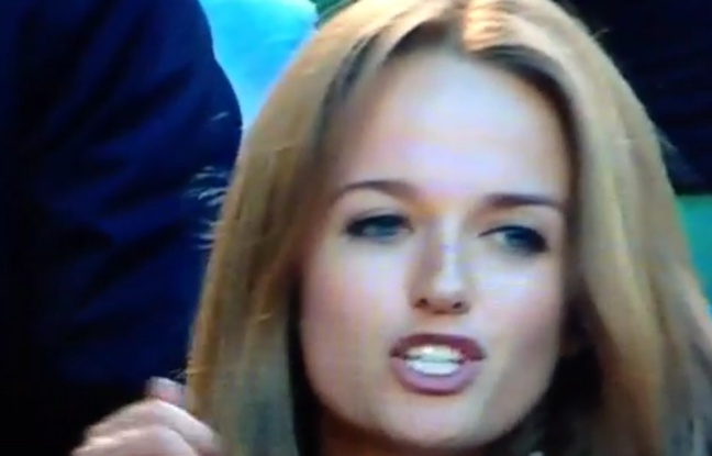 Kim Sears, la petite amie d'Anfy Murray, le 29 janvier 2015, lors d'un match contre Tomas Berdych. Kim Sears, la petite amie d'Anfy Murray, le 29 janvier 2015, lors d'un match contre Tomas Berdych.