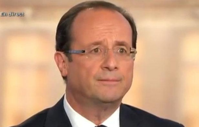 François Hollande sur le plateau de «2012. Le débat», le mercredi 2 mai 2012. François Hollande sur le plateau de «2012. Le débat», le mercredi 2 mai 2012.