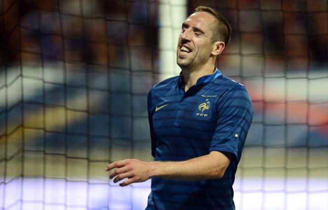 Franck Ribéry, le 5 juin 2012 contre l'Estonie, au Mans. Franck Ribéry, le 5 juin 2012 contre l'Estonie, au Mans.