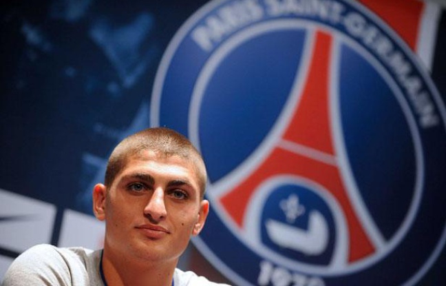 Marco Verratti lors de sa présentation au Parc des Princes, le 18 juillet 2012. Marco Verratti lors de sa présentation au Parc des Princes, le 18 juillet 2012.