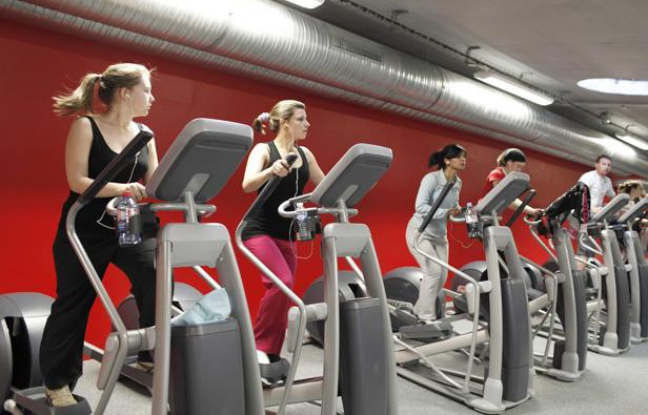 Une salle de sport à Paris. Une salle de sport à Paris.
