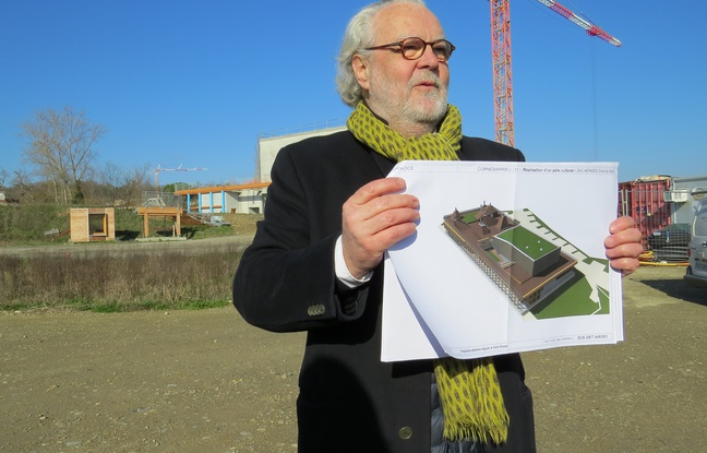 L'architecte Philippe Madec, sur le chantier du centre culturel de Cornebarrieu le 17 février 2016. L'architecte Philippe Madec, sur le chantier du centre culturel de Cornebarrieu le 17 février 2016.