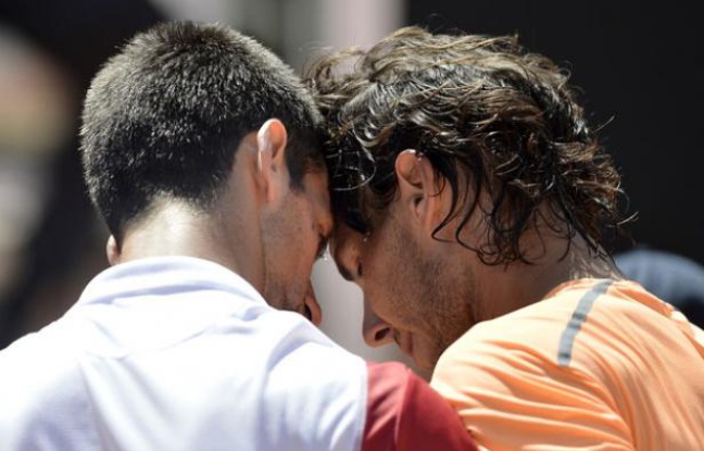 Novak Djokovic et Rafa Nadal au Tournoi de Rome Après la victoire de Rafa le 31 mai 2012. Novak Djokovic et Rafa Nadal au Tournoi de Rome Après la victoire de Rafa le 31 mai 2012.