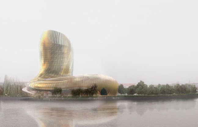 Le bâtiment du futur centre culturel et touristique du vin à Bordeaux Le bâtiment du futur centre culturel et touristique du vin à Bordeaux