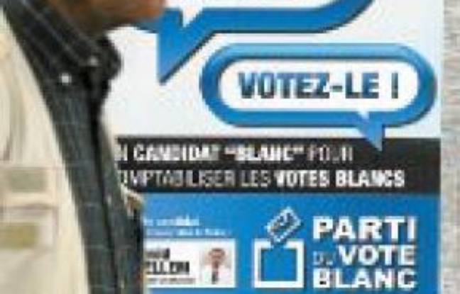 Une affiche du Parti du vote blanc. Une affiche du Parti du vote blanc.