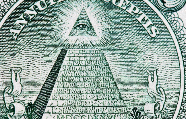 Agrandissement du billet d'un dollar américain. Agrandissement du billet d'un dollar américain.