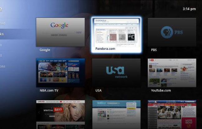 L'interface de Google TV L'interface de Google TV