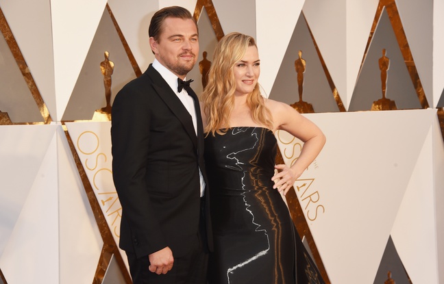 Leonardo DiCaprio et Kate Winslet aux Oscars, le 28 février 2016. Leonardo DiCaprio et Kate Winslet aux Oscars, le 28 février 2016.