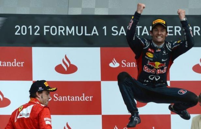 L'Australien Mark Webber (Red Bull) a remporté dimanche le Grand Prix de Grande-Bretagne de Formule 1, devant l'Espagnol Fernando Alonso (Ferrari) et l'Allemand Sebastian Vettel (Red Bull). L'Australien Mark Webber (Red Bull) a remporté dimanche le Grand Prix de Grande-Bretagne de Formule 1, devant l'Espagnol Fernando Alonso (Ferrari) et l'Allemand Sebastian Vettel (Red Bull).