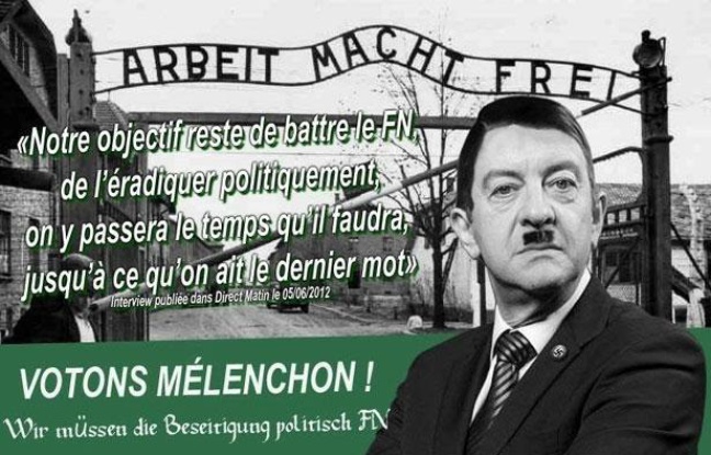 Tract anonyme diffusé contre Jean-Luc Mélenchon. Tract anonyme diffusé contre Jean-Luc Mélenchon.
