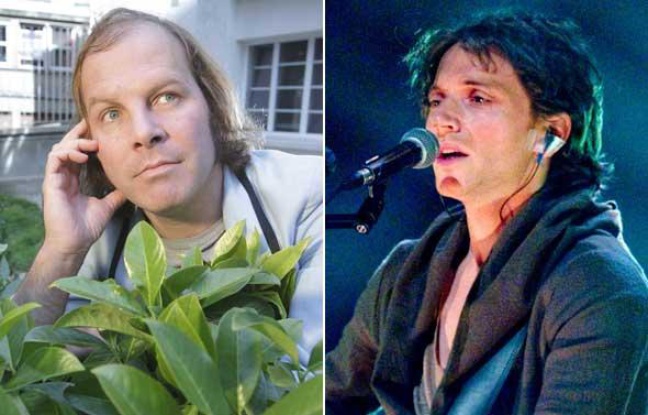 Le chanteur déjanté Katerine face au très sérieux Raphaël. Le chanteur déjanté Katerine face au très sérieux Raphaël.