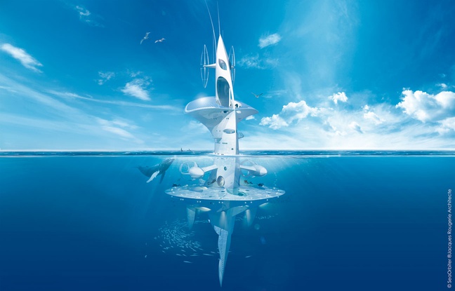 Le SeaOrbiter, une plateforme d'exploration sous-marine. Le SeaOrbiter, une plateforme d'exploration sous-marine.