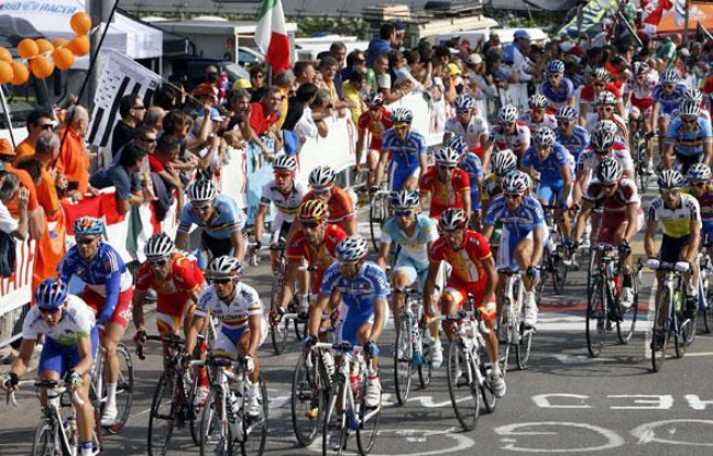 Les championnats du monde de cyclisme à Mendrisio (Suisse), le 27 septembre 2009. Les championnats du monde de cyclisme à Mendrisio (Suisse), le 27 septembre 2009.