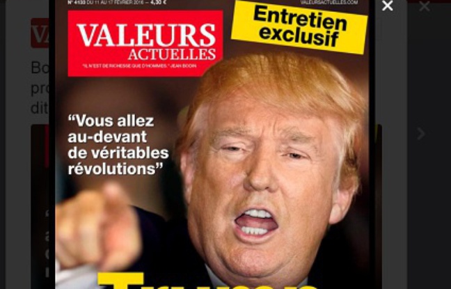 Capture d'écran de la couverture du prochain numéro de Valeurs Actuelles. Capture d'écran de la couverture du prochain numéro de Valeurs Actuelles.