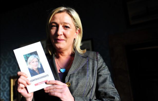 Marine Le Pen à Rome, en Italie, pour la présentation de son livre «A contre-flots» («Controcorrente» en italien), le 22 octobre 2011. Marine Le Pen à Rome, en Italie, pour la présentation de son livre «A contre-flots» («Controcorrente» en italien), le 22 octobre 2011.