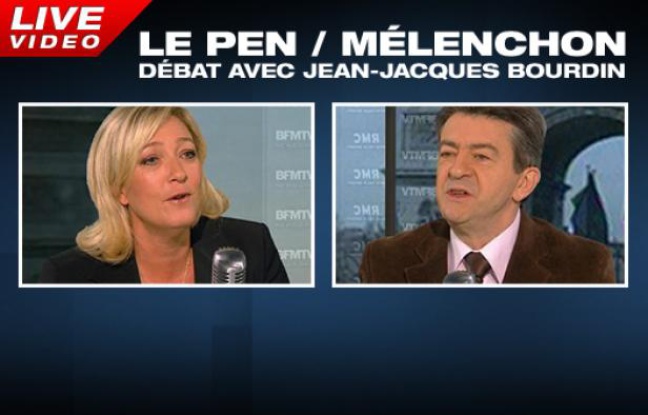 Débat Marine Le Pen, Jean-Luc Mélenchon. Débat Marine Le Pen, Jean-Luc Mélenchon.