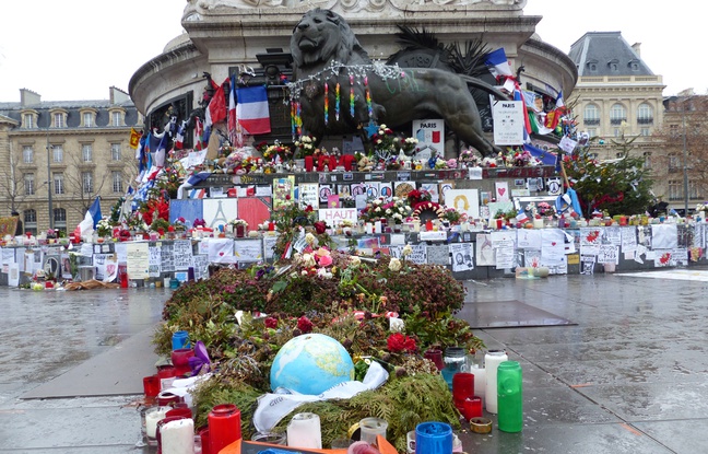 La place de la République quelques jours avant les commémoration La place de la République quelques jours avant les commémoration
