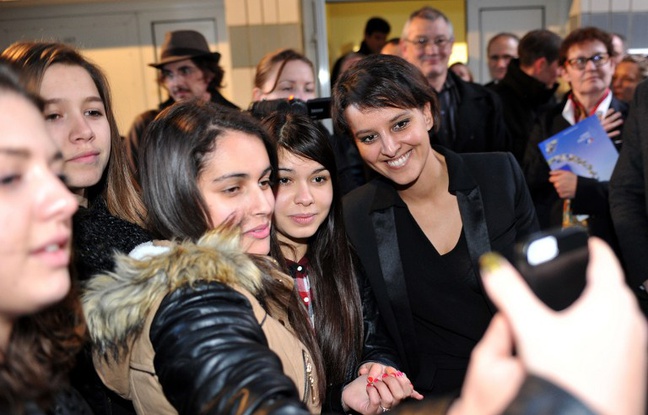 Najat Vallaud-Belkacem, lors d'un déplacement à Chateauroux le 16 janvier 2015. Najat Vallaud-Belkacem, lors d'un déplacement à Chateauroux le 16 janvier 2015.