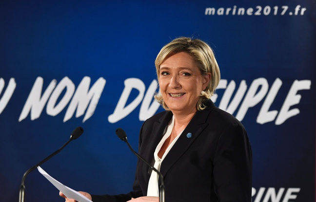 Marine Le Pen, lors de ses voeux à la presse le 4 janvier 2017. AFP PHOTO/ALAIN JOCARD Marine Le Pen, lors de ses voeux à la presse le 4 janvier 2017. AFP PHOTO/ALAIN JOCARD