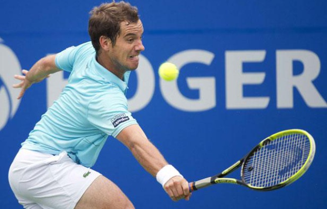 Richard Gasquet lors de sa victoire en demi-finale face à John Isner, le 11 août 2012 à Toronto. Richard Gasquet lors de sa victoire en demi-finale face à John Isner, le 11 août 2012 à Toronto.