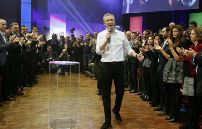 Bruno Le Maire lors d'un meeting de campagne à Saint-Denis, le 5 mars 2016 Bruno Le Maire lors d'un meeting de campagne à Saint-Denis, le 5 mars 2016