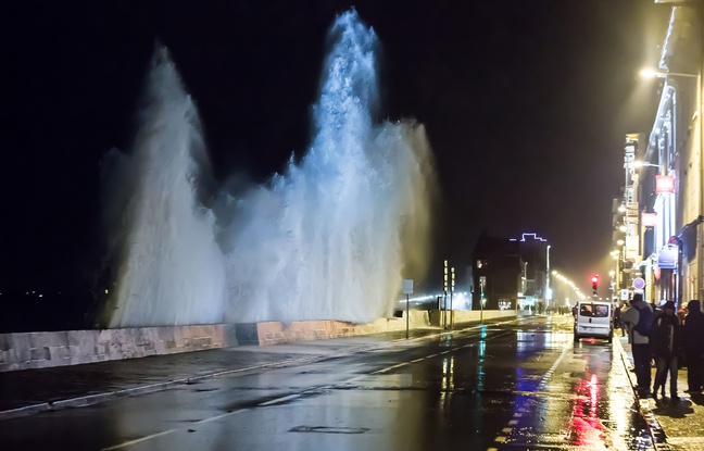 La tempête Imogen souffle à Saint-Malo, le 9 février 2016. La tempête Imogen souffle à Saint-Malo, le 9 février 2016.