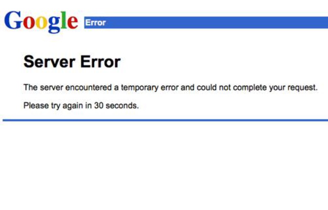 Le message d'erreur qui s'affiche sur Gmail. Le message d'erreur qui s'affiche sur Gmail.