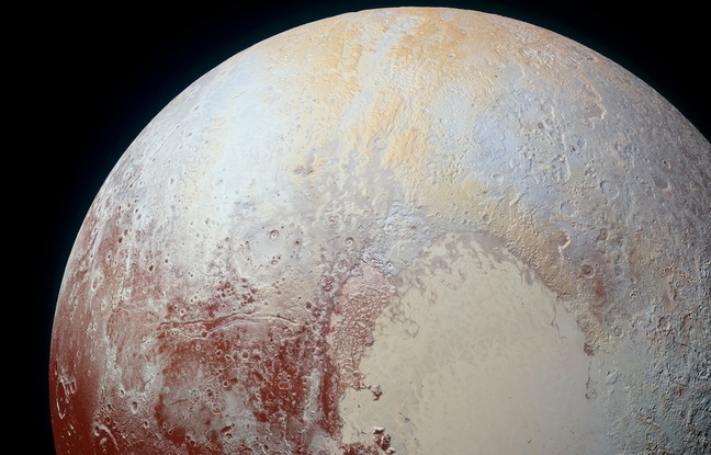 Pluton photographiée par New Horizons le 14 juillet 2015. Pluton photographiée par New Horizons le 14 juillet 2015.