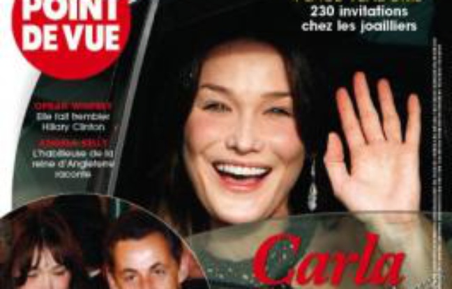 La Une de Point de vue montrant Nicolas Sarkozy et Carla Bruni ensemble à Disneyland Paris La Une de Point de vue montrant Nicolas Sarkozy et Carla Bruni ensemble à Disneyland Paris