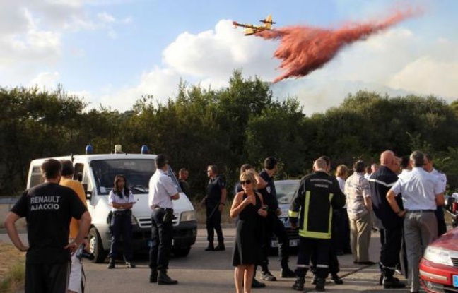 Une quarantaine d'hectares de maquis ont été détruits vendredi aux portes d'Ajaccio par un incendie attisé par un vent violent qui a menacé des habitations, un vignoble et la centrale thermique de la ville. Une quarantaine d'hectares de maquis ont été détruits vendredi aux portes d'Ajaccio par un incendie attisé par un vent violent qui a menacé des habitations, un vignoble et la centrale thermique de la ville.