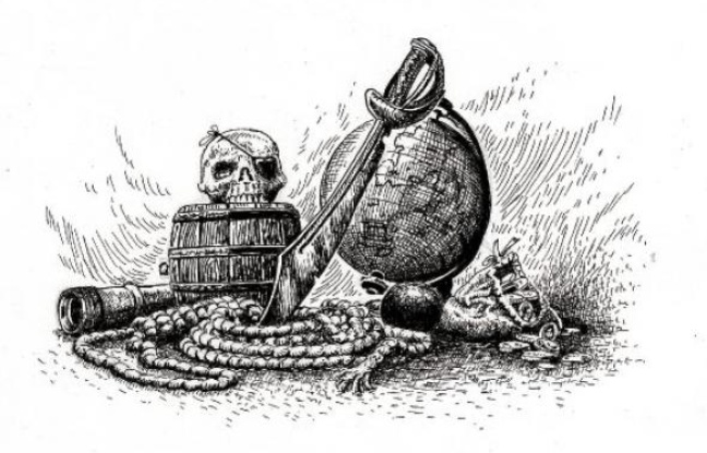 Une illustration tirée du Pirate de l'au-delà, « Un livre dont vous êtes le héros » inédit. Une illustration tirée du Pirate de l'au-delà, « Un livre dont vous êtes le héros » inédit.